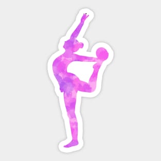 Pink Rhythmic Gymnast Ball Sticker